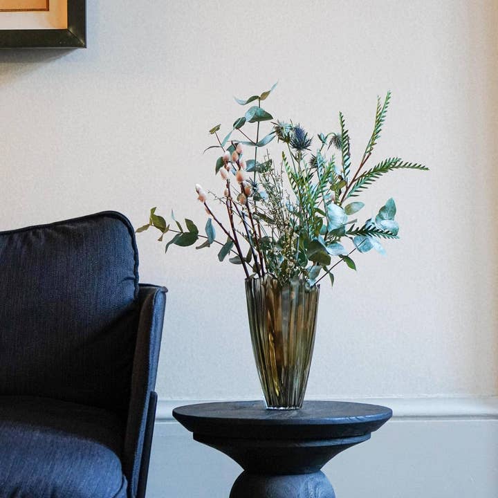 Rippled Glass Vase, 14.5 - 20.5cm Diameter for wholesale by Ivyline International