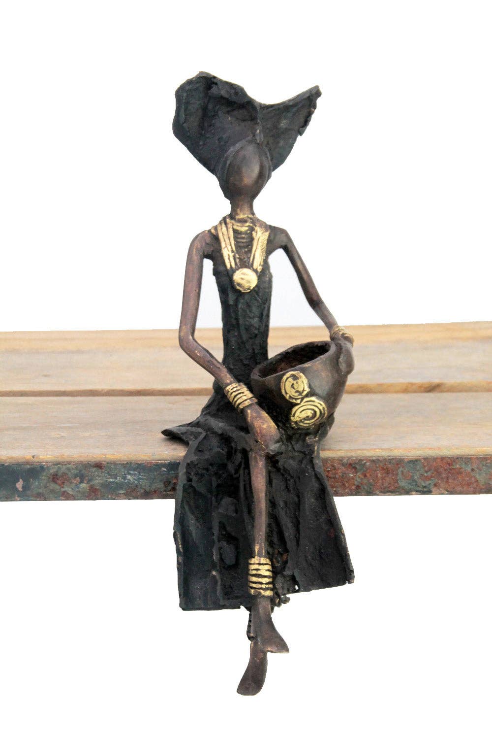 Lafi Bala - Wholesale Sculpture - Seated bronze 25 cm black no. 19