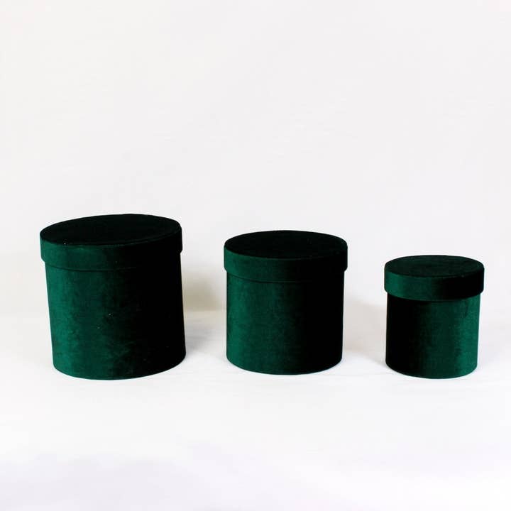 Elegant Design Supply - Wholesale Gift Box - Velvet Round Flower Hat Box with Lid6