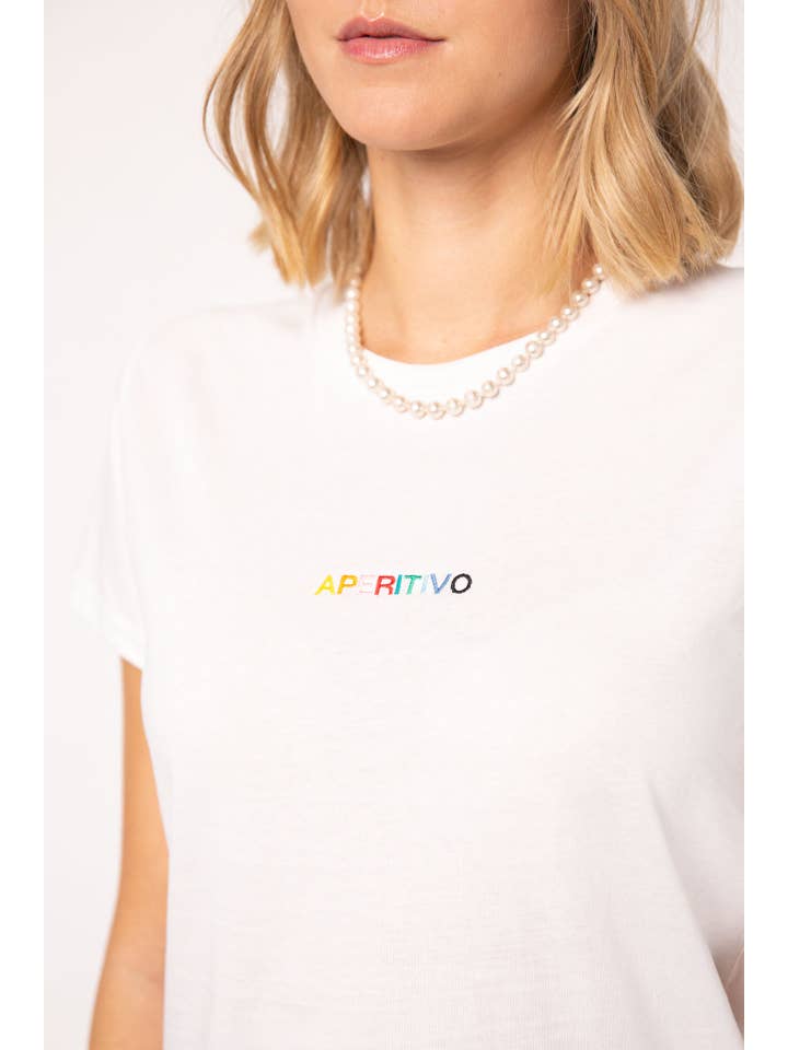 Fashion Drinks – Großhandel T-Shirt – Damen – Aperitivo | Besticktes Frauen Bio Baumwoll T-Shirt2