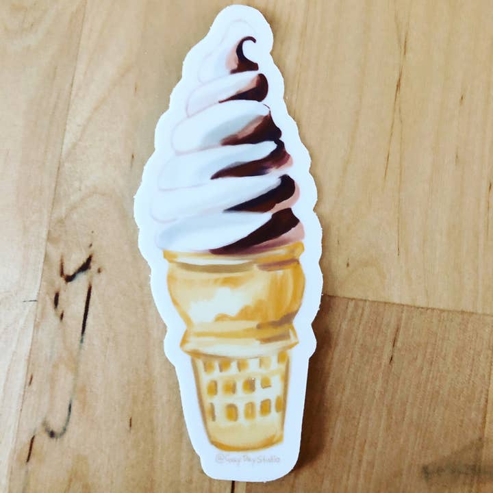 Gray Day Studio - Wholesale Sticker - Ice Cream, soft serve Sticker, by Gray Day Studio1