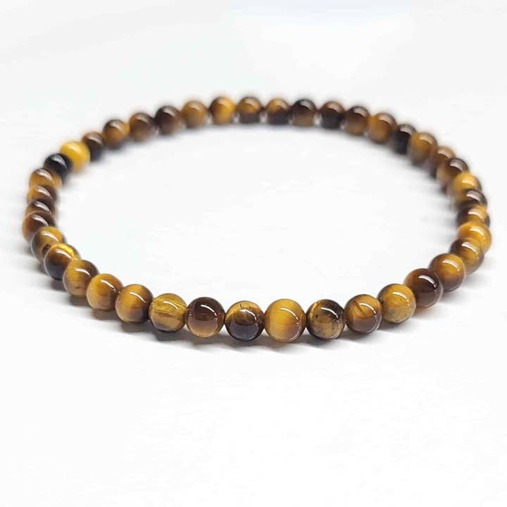 Tiger Eye Beaded Bracelets 4mm for wholesale by The Healing Sanctuary