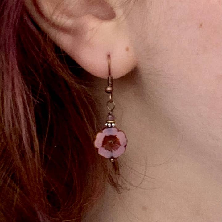 Casa Kira - Wholesale Dangle Earrings - Desert Flower Earring, Pink3