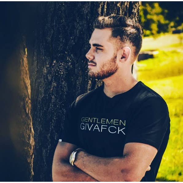 Tenfed - Wholesale Screen Printed T-Shirt - Men's - GENTLEMEN GIVAFCK Black Crew Neck Tee