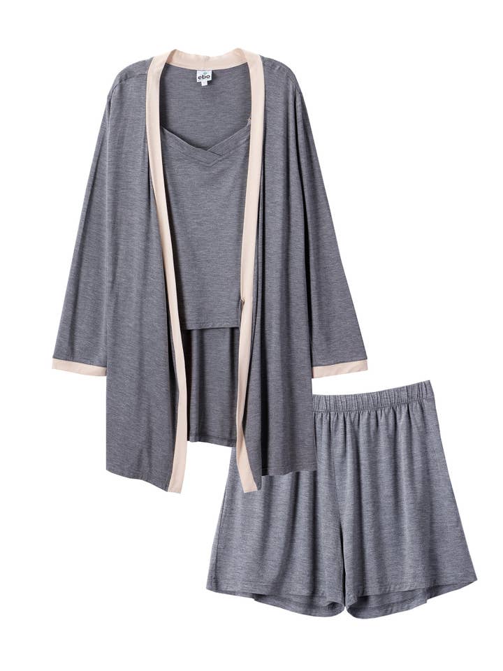 Earth Baby Outfitters - Wholesale Lounge Set - Women's - Beechwood 3 Piece Womens Loungewear and Robe Set