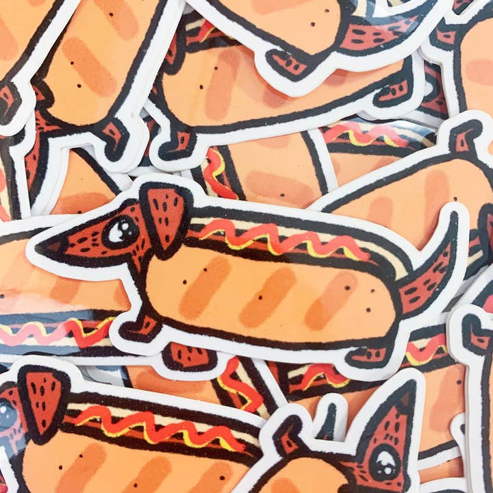 Abby Cali Art – Großhandel Aufkleber – Wiener Dog Aufkleber2