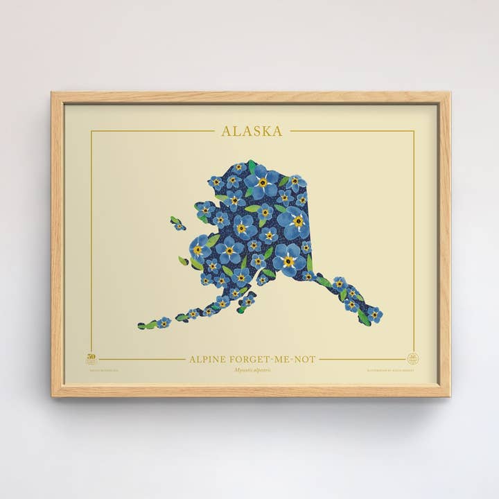 50 States of Beauty - Vendita all'ingrosso Stampa artistica - Stampa Alaska Native Botanicals1