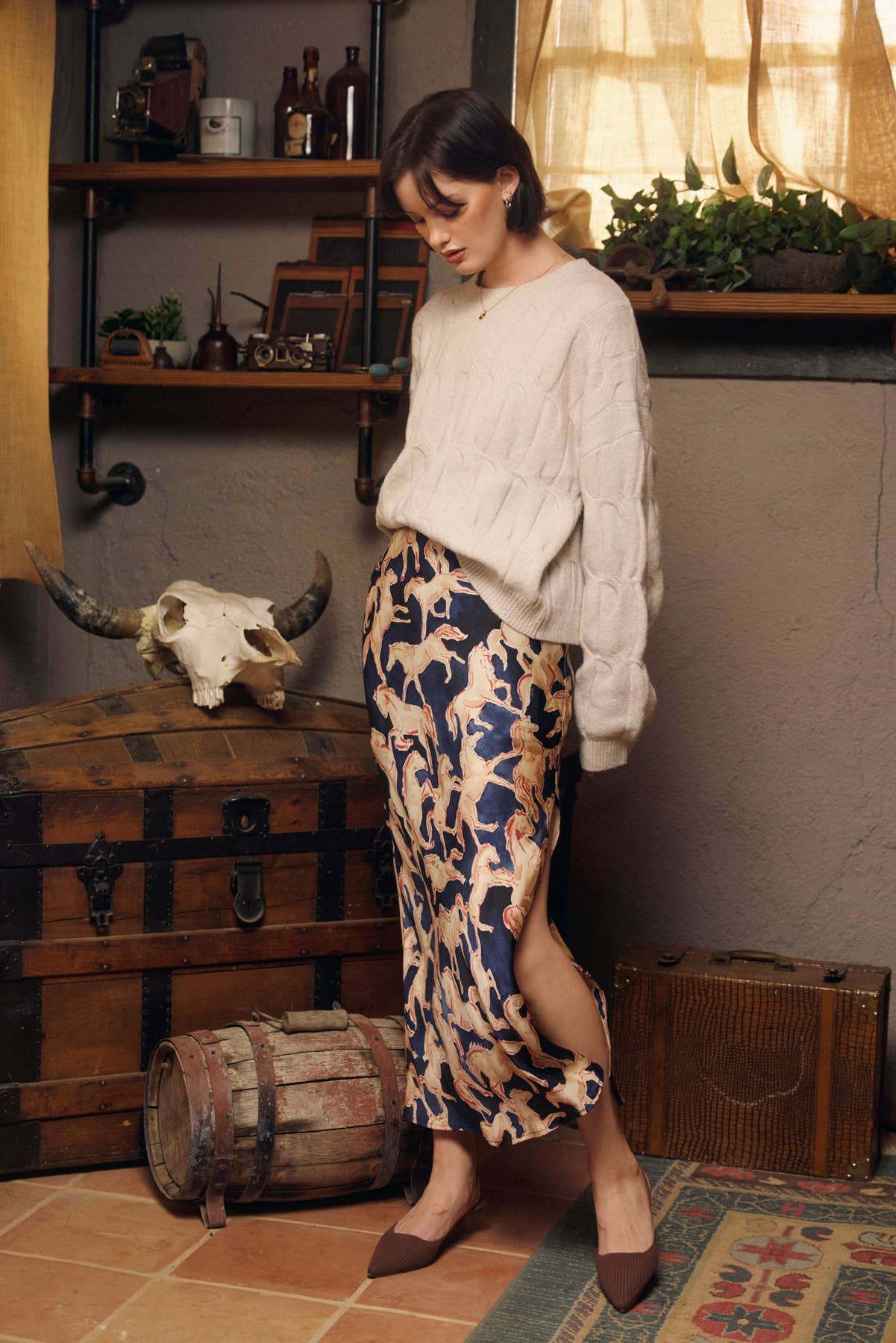 Dress Forum - Venta al por mayor Jersey de punto - Mujer - Jersey de Punto Trenzado Relajado Frosted Mesa16