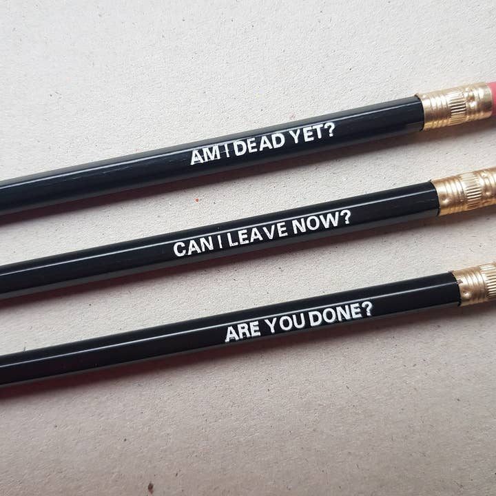 Am I Dead Yet? Pencil Set for wholesale by Zombie Death Stare