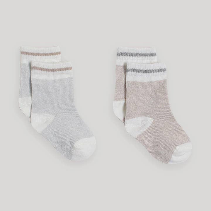 Snugabye Dream 2pk Infant Boot Socks - GREY for wholesale by Gertex