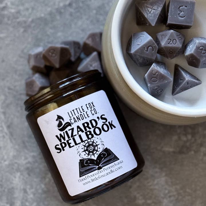 Little Fox Candle Co - Wholesale Wax Melt - Wizard's Spellbook Wax Melt Dice Set1