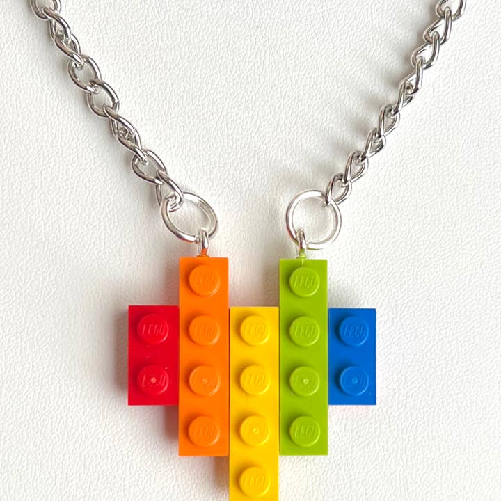 Rainbow Heart Necklace for wholesale by Miss Brixx