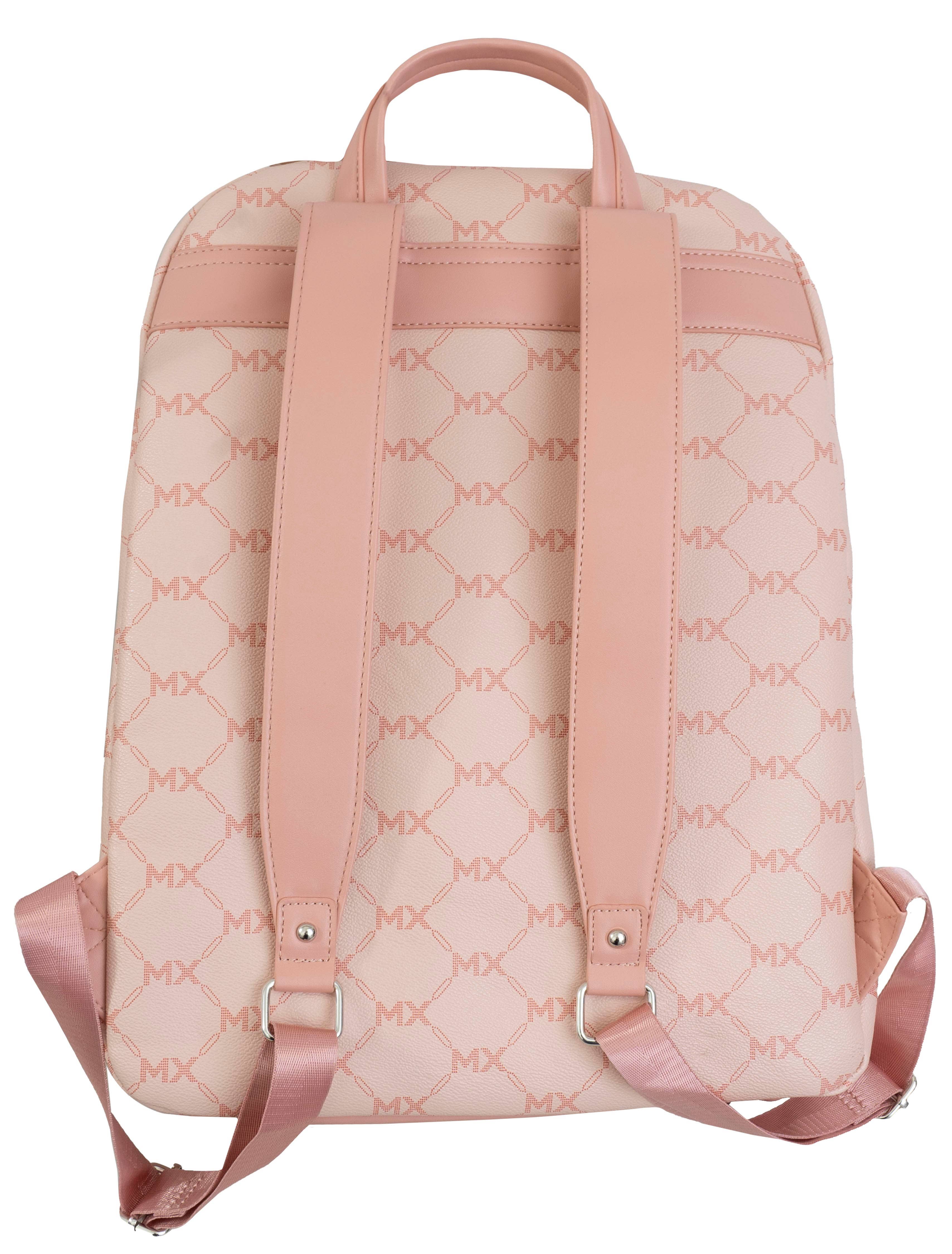 Magid - Wholesale Backpack - Women's - Max Studio Pebble Grain Signature Print Backpack with Front Zippered Pocket1