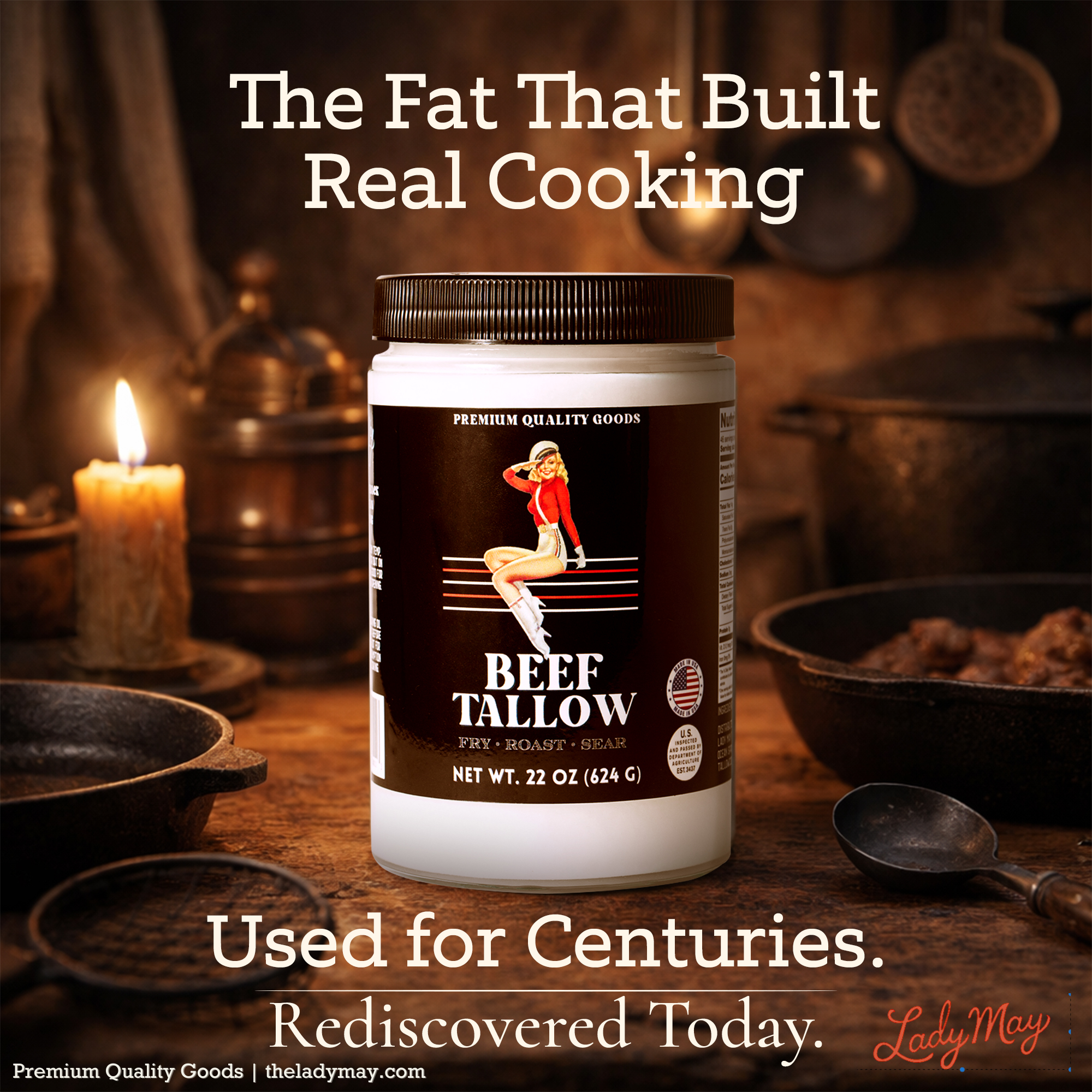 May's Market @ TLM – Engroshandel Madlavningsolie – 22oz Premium Græsfodret Oksetalg | Restaurantafprøvet Madlavningsfedt | Fri for Frøolie5