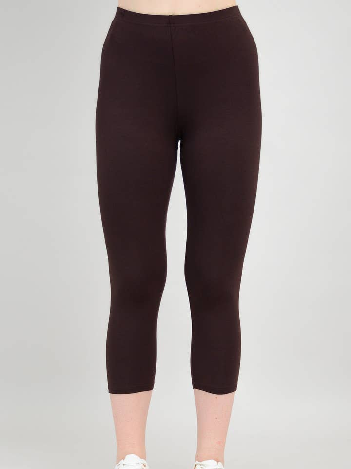 Ruby Capri, Coffee, Bamboo for wholesale by Blue Sky Clothing Co LLC
