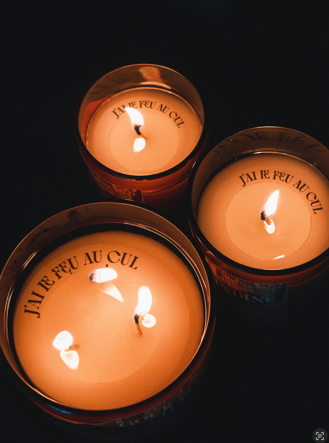 Gourgandine bougies - Wholesale Jar/Filled Candle - Orange blossom sugar coffee message candle, rapeseed wax3