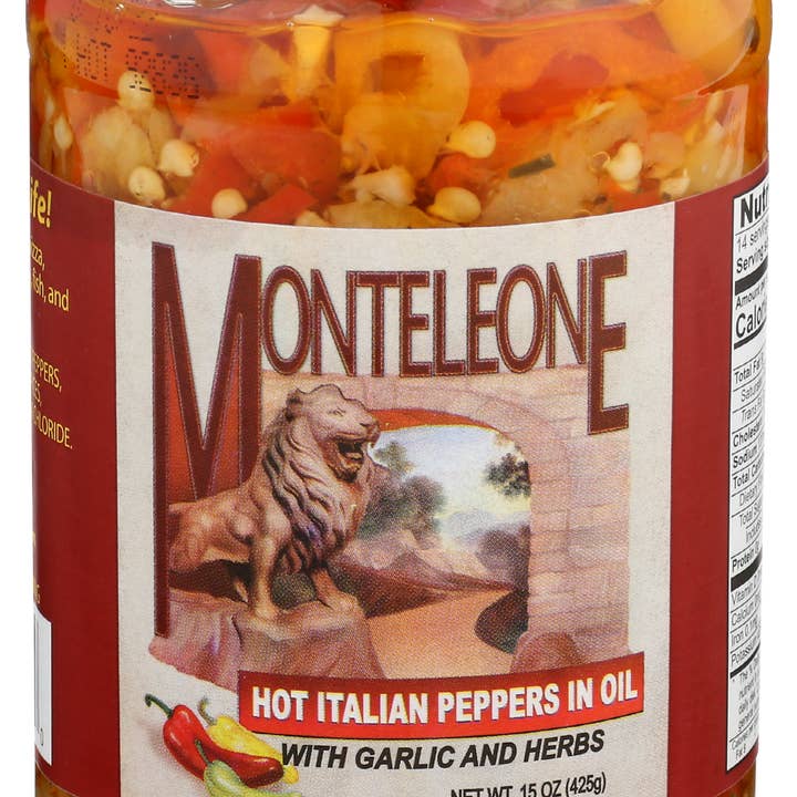 Monteleone Italian Peppers in Oil - Wholesale Pickled Vegetables - The Full Monte (Variety Pack) - 15 oz.1