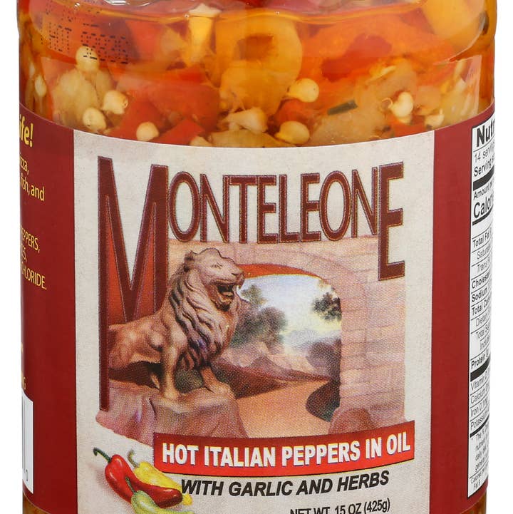 Monteleone Italian Peppers in Oil - Wholesale Pickled Vegetables - The Full Monte (Variety Pack) - 15 oz.1