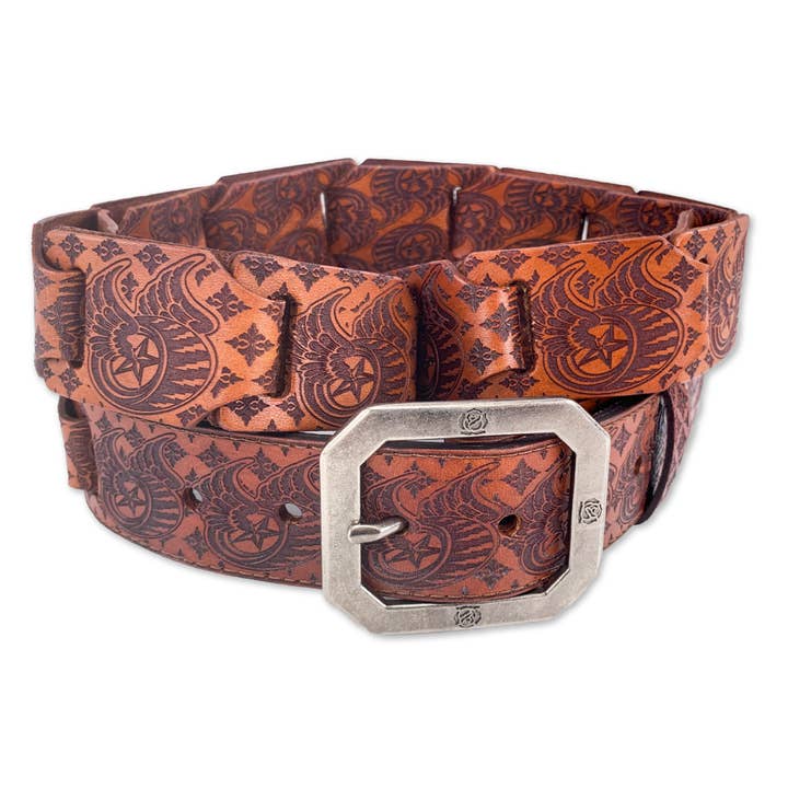 FLYING WHEEL I-FULL GRAIN LEATHER BELT for wholesale by TODD BLOOM