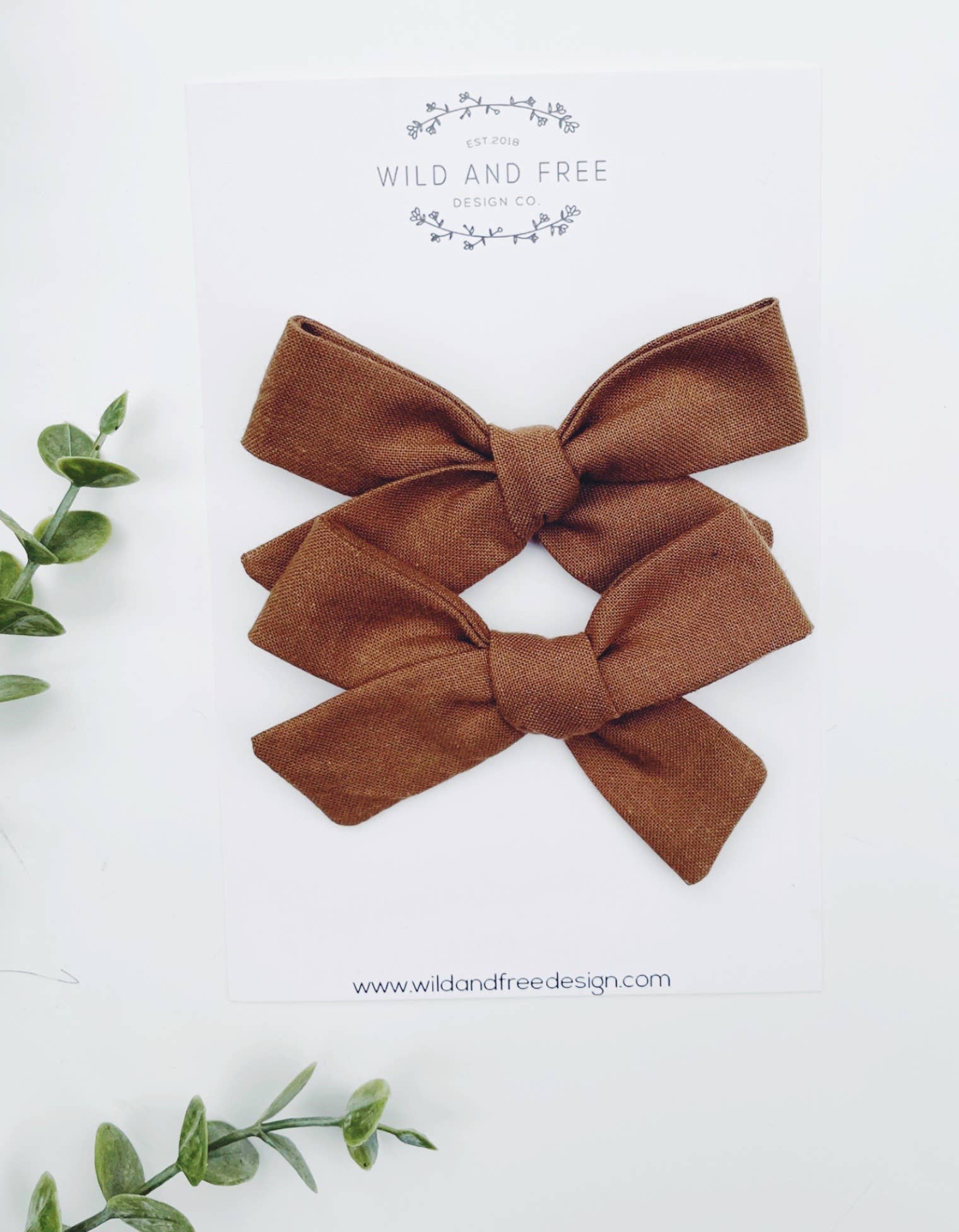 Wild and Free Design Co. – wholesale Hårrosett - Barn – Neutral Pitail Bow set9