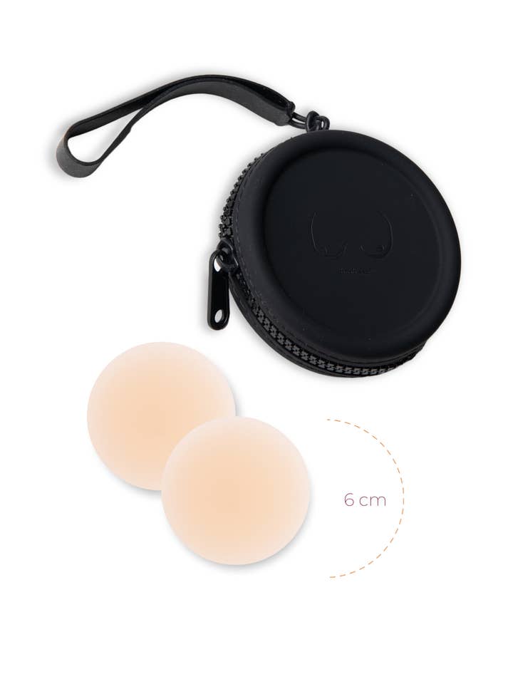 Boob-eez - Wholesale Nipple Pasties - Women's - x1 Silicone Travel Case + x1 Pair of "Headlight Hiders"