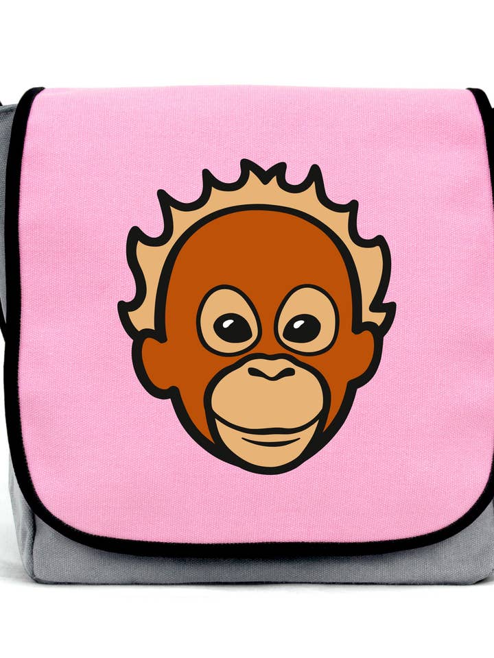 Pink Orangutan Messenger Bag for wholesale by Clumsy Hooves