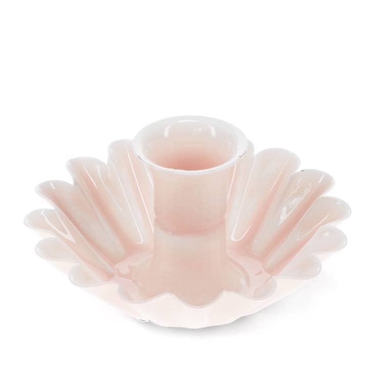 Enamel Cupped Flower Candle Holder - Pink for wholesale by Rex B2B - UK