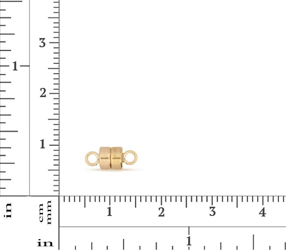 Plazko - Wholesale Clasp - 14Kt Gold Filled 4.4mm Magnetic Clasp W/ Closed Loop - 2 sets1
