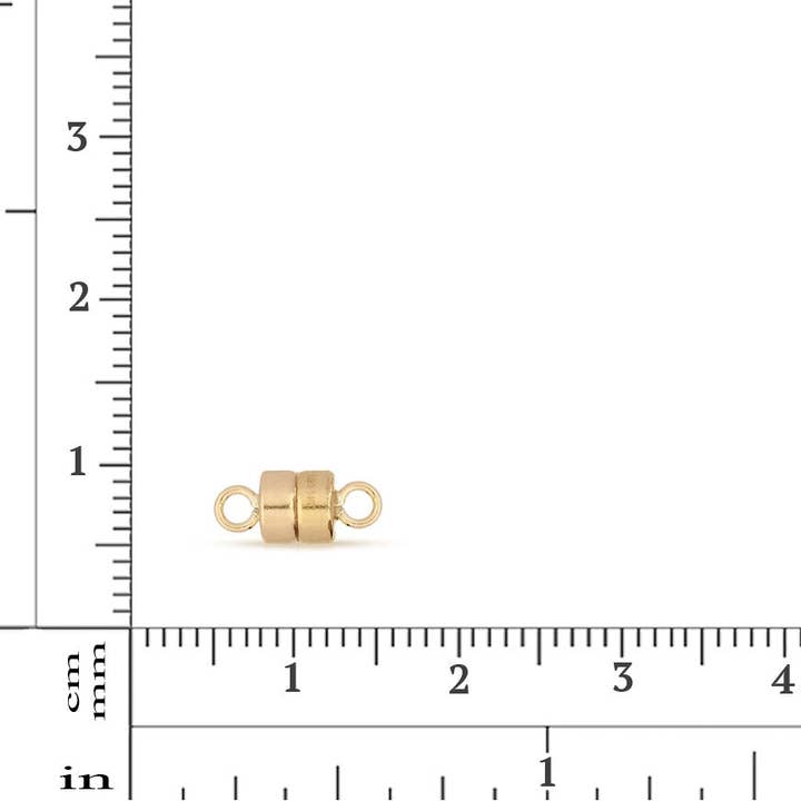 Plazko - Wholesale Clasp - 14Kt Gold Filled 4.4mm Magnetic Clasp W/ Closed Loop - 2 sets1