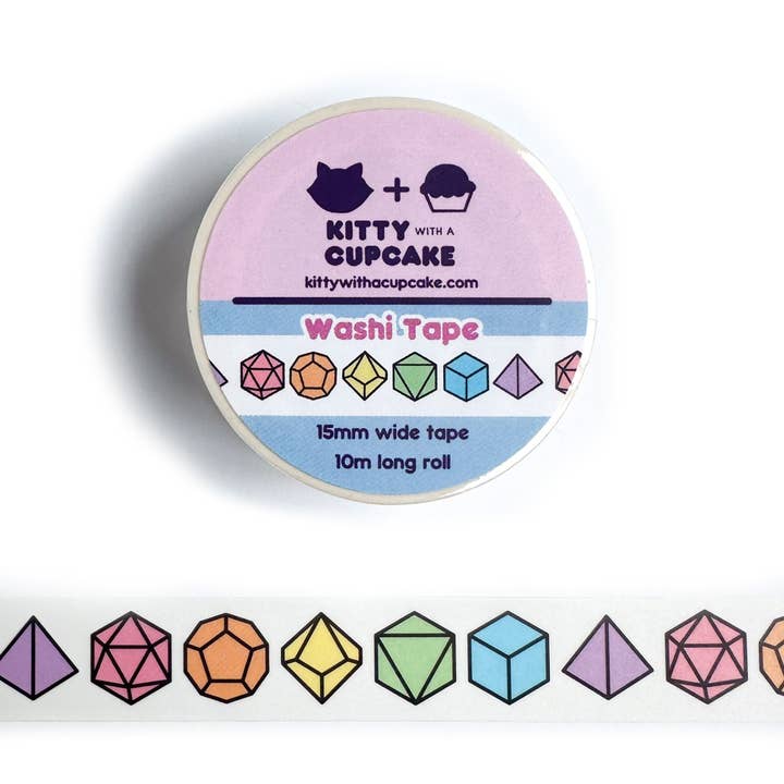 Ruban Washi Rainbow Dice pour la vente par Kitty With A Cupcake
