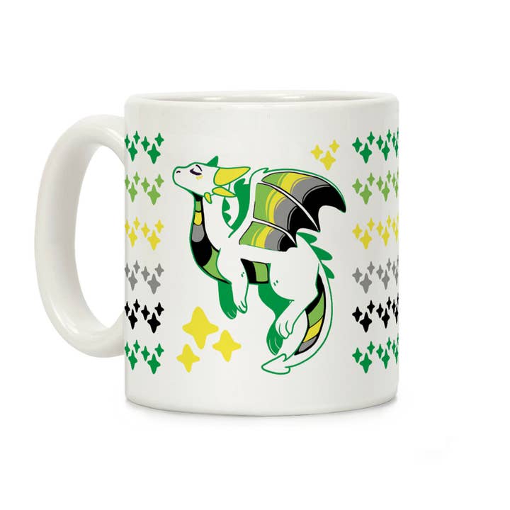 Aromantic Pride Dragon Coffee Mug for wholesale by LookHUMAN