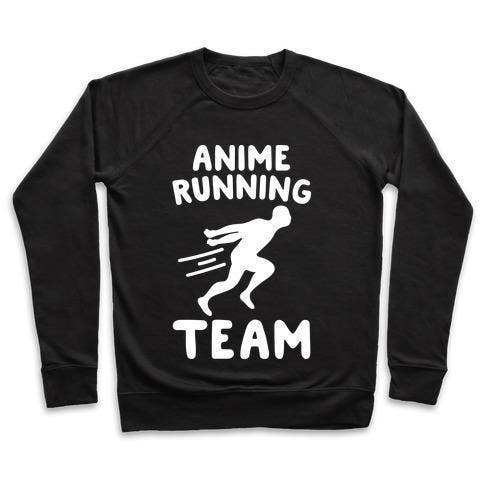 ANIME RUNNING TEAM WHITE PRINT SWEATSHIRT for wholesale by True Modern