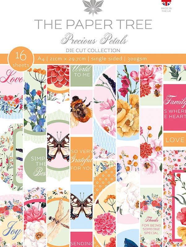 Papir Tree Precious Kronblade A4 Die Cut ark for engroshandel hos Ecstasy Crafts Distributing