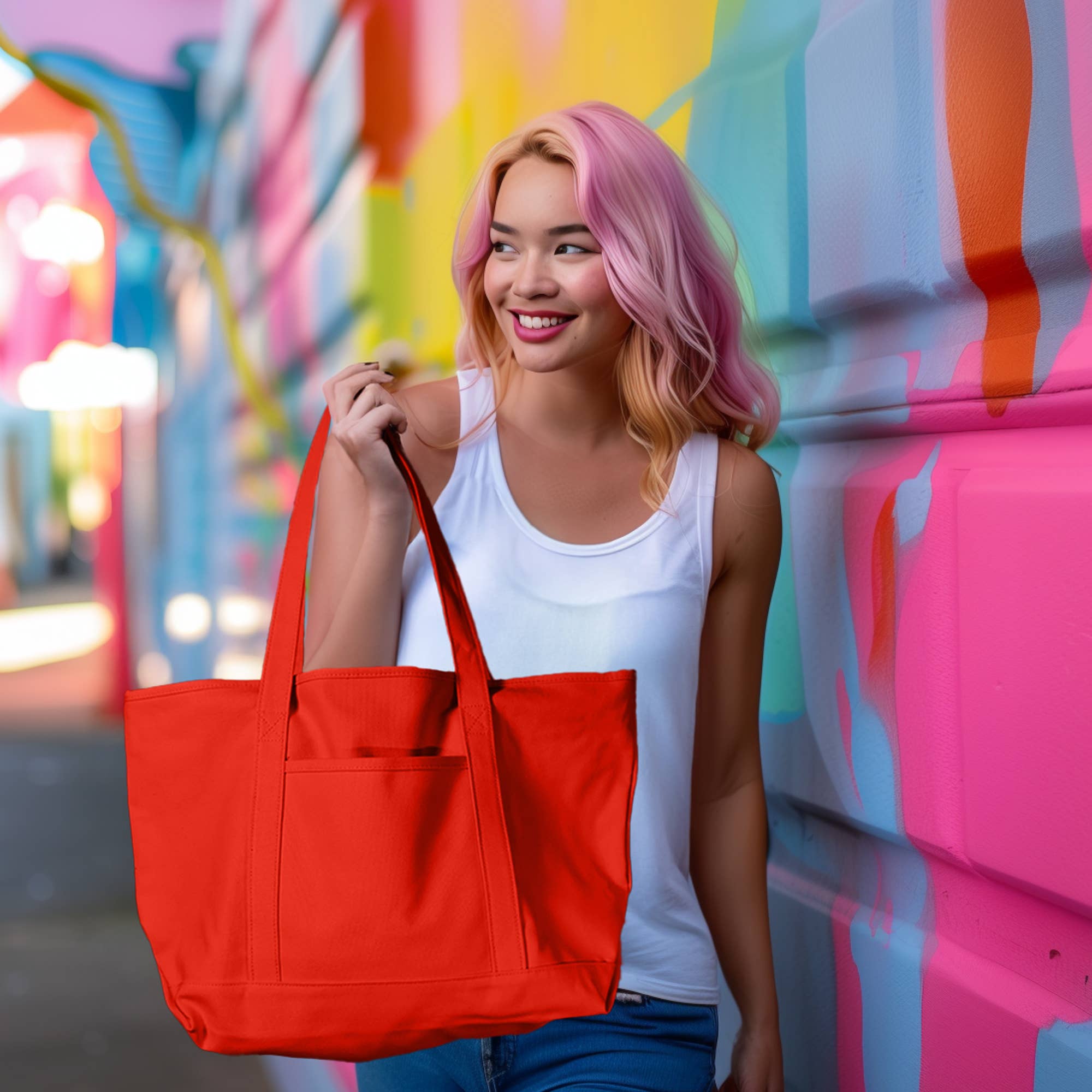 Dalix – Großhandel Tragetasche – Damen – Dalix 23" Deluxe 24 oz. Baumwoll-Canvas-Tragetasche mit Reißverschluss63