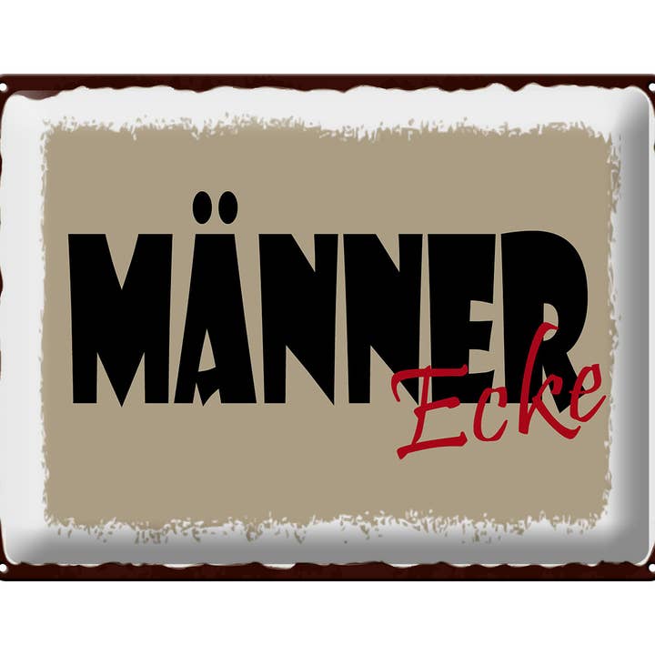 Blikken bordje Opmerking 30x40 cm Mannenhoek Decoratie Bord voor wholesale door Femer
