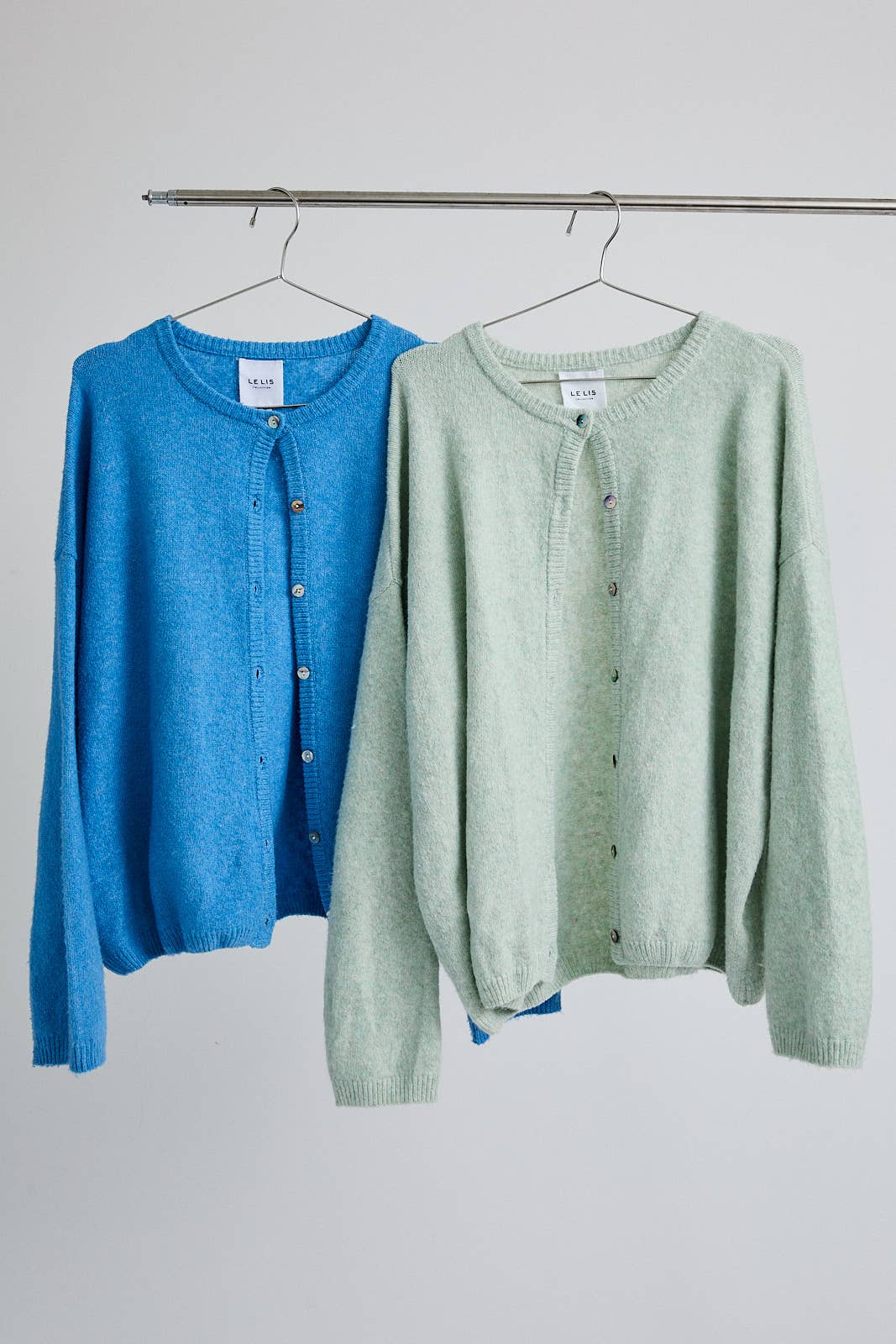 LE LIS - Wholesale Cardigan - Women's - LONG SLEEVE CREW NECK SWEATER CARDIGAN15