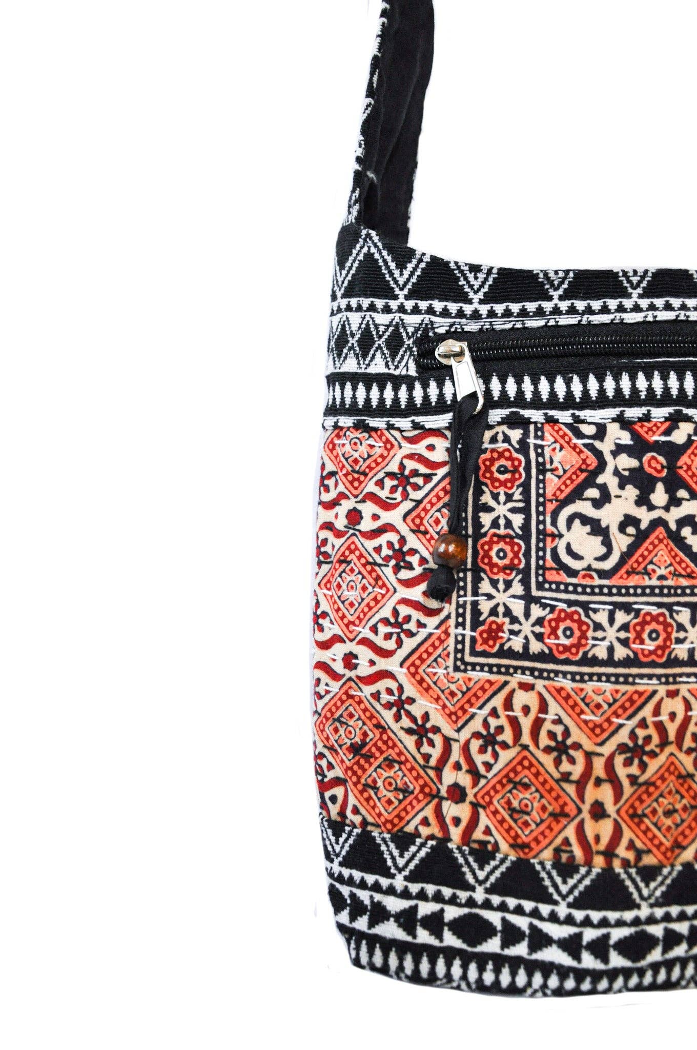 Zumki - Wholesale Crossbody Bag - Women's - Holly Cotton Kantha Stitch Crossbody17