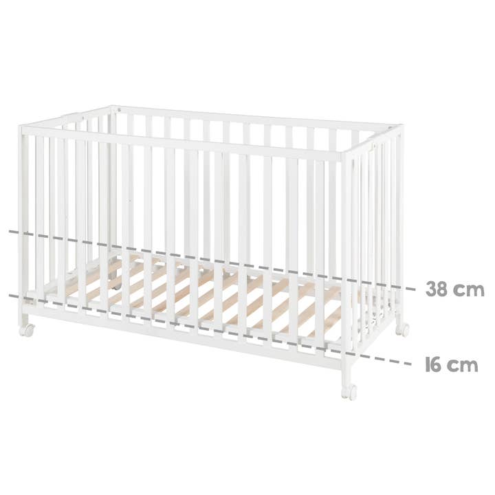 roba kids - Wholesale Bed - Kids & Baby - ROBA folding bed 'Fold Up', 60 x 120 cm, wood white7