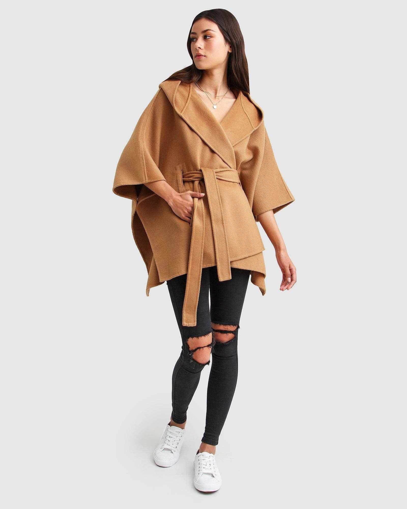 belle & bloom - Wholesale Cape – Women's - Jackson Landing Wool Blend Cape Coat4