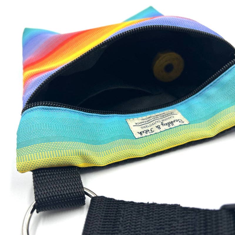 Barkley and Fetch – wholesale Pet treat bag – Dog – Rainbow Stripe Dog Walk and Treat Bag2