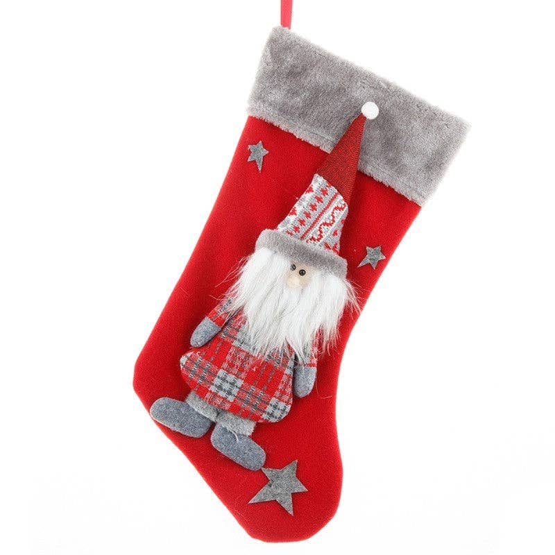 ShieldChic – wholesale Holiday Stocking – New Faceless Old Man Christmas Socks Christmas Decorations Forester Dolls Red Socks Gift Bag0