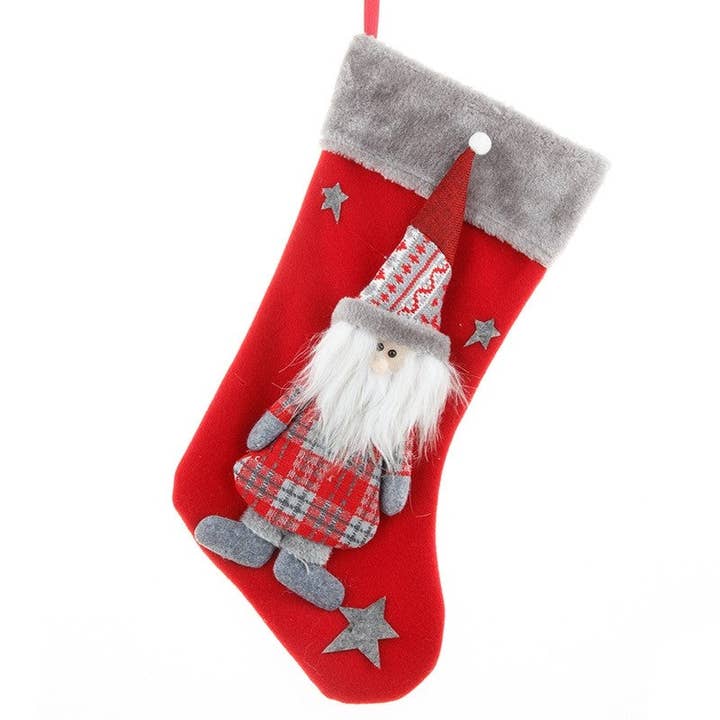 ShieldChic – wholesale Holiday Stocking – New Faceless Old Man Christmas Socks Christmas Decorations Forester Dolls Red Socks Gift Bag