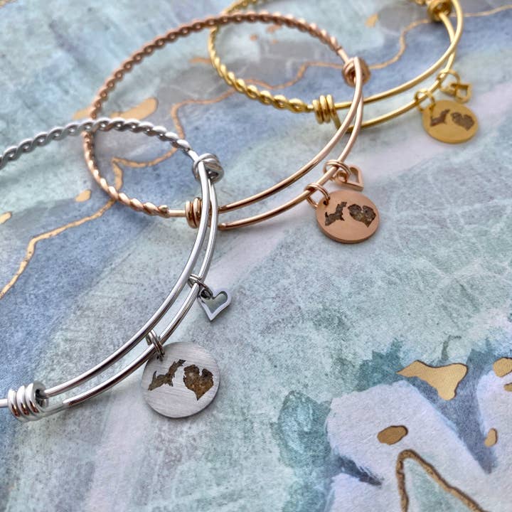 Michigan Sand Cutout Expandable Bracelets for wholesale by My Captured Journey