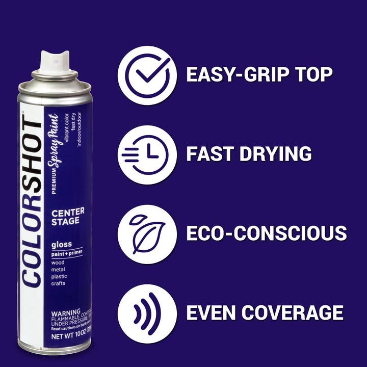 Ilovetocreate - Wholesale Paint Set - COLORSHOT Gloss Spray Paint Center Stage (Purple) 10 oz.2