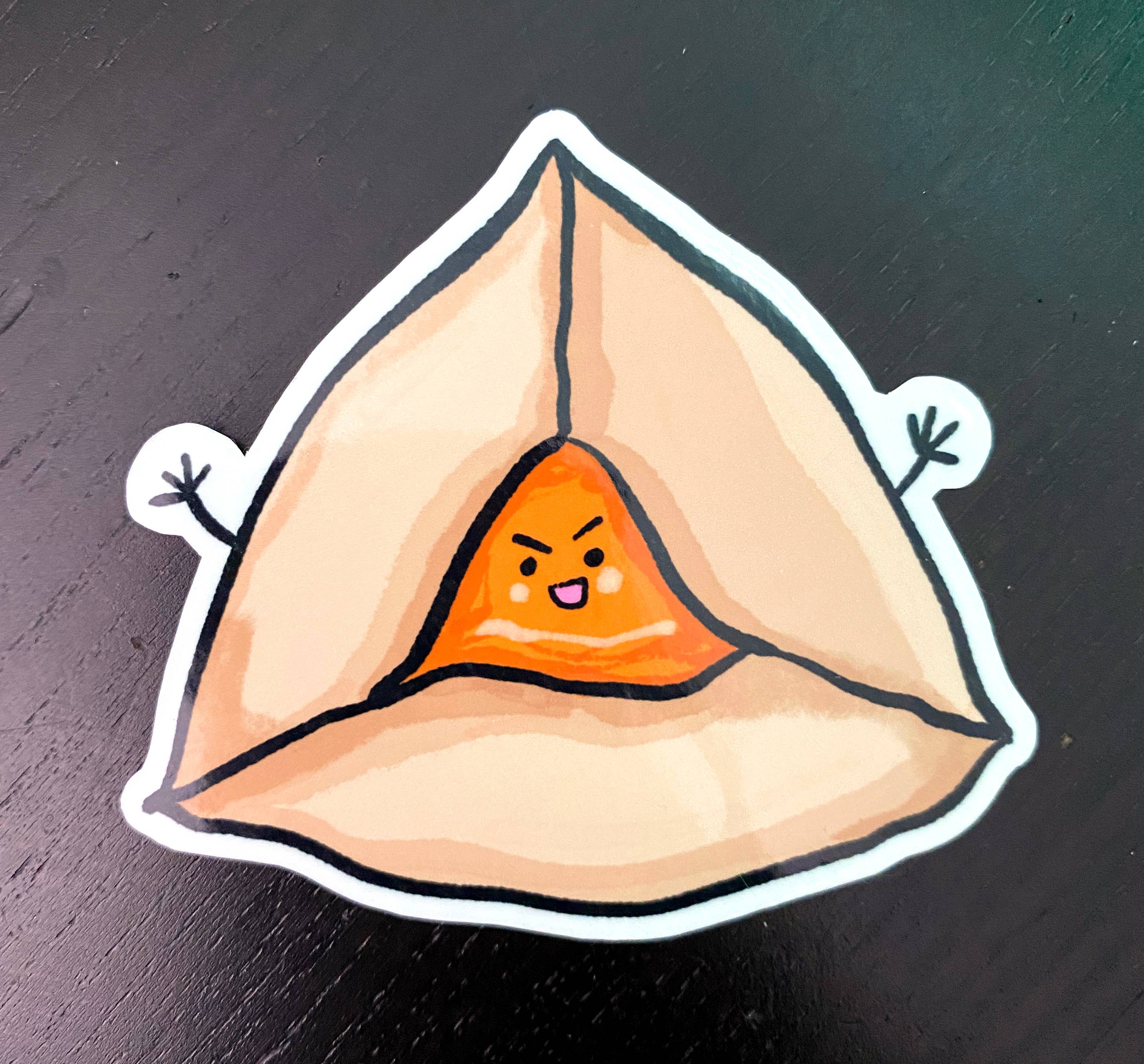 Atara Sarina - Wholesale Sticker - Cute Hamentashen - Purim- Jewish Vinyl Sticker - Hamantashen0
