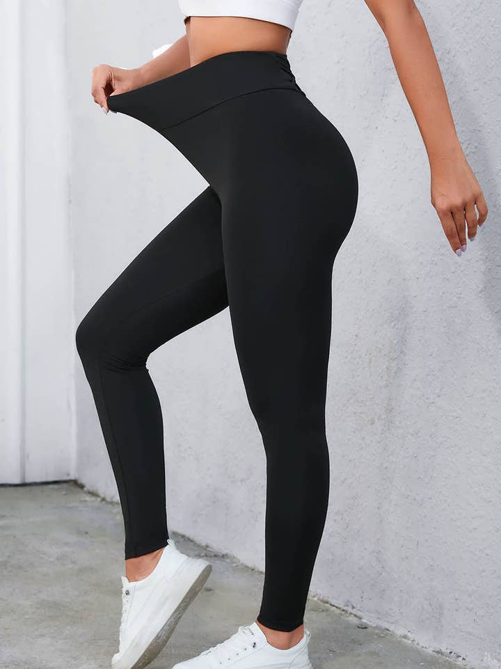 Black Charlee Tummy Control High Waist Leggings for wholesale on Faire3