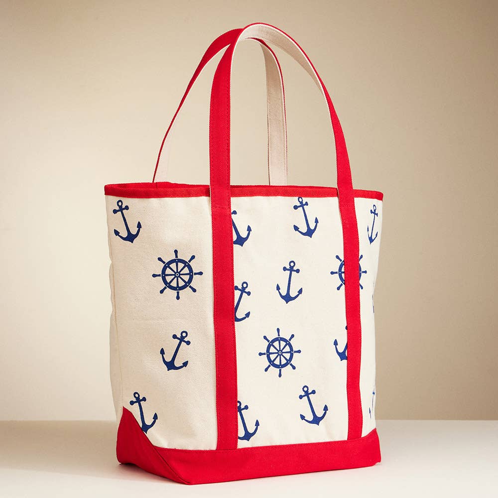 Sensibling Corp. - Wholesale Tote Bag - Women's - Anchor Wheel Printed Tote Bag3
