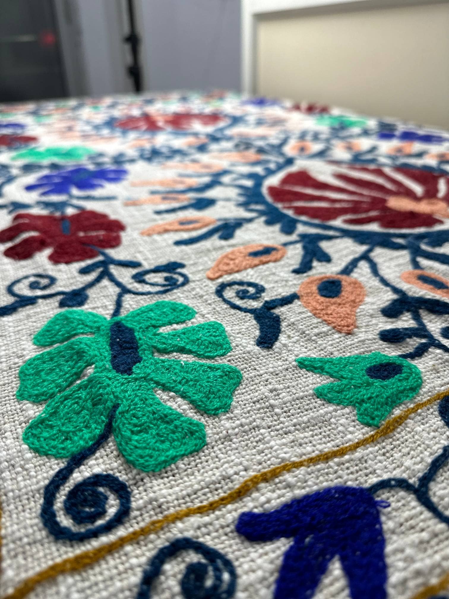 The Eastern Loom - Wholesale Throw Blanket - Suzani Throw, Hand Embroidery Bedspread, Cotton Wall hanging6