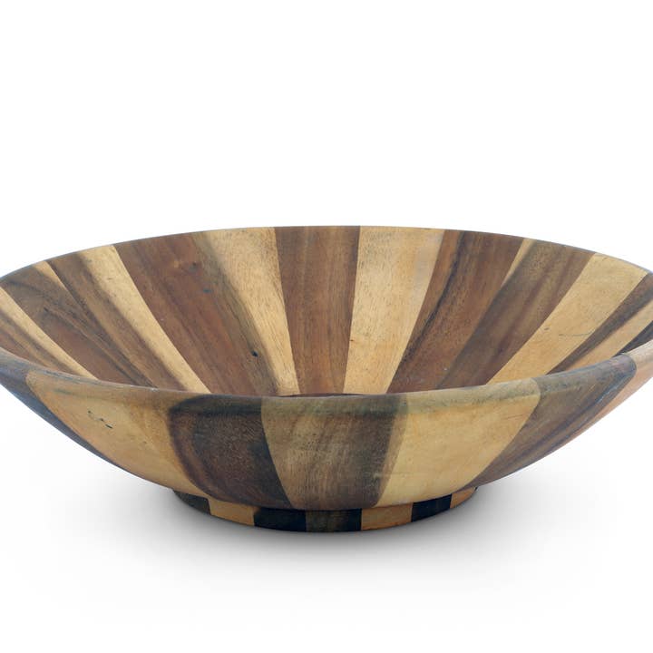 Insalatiera in legno di acacia stile wok extra large per la vendita all'ingrosso da parte di Arthur Court