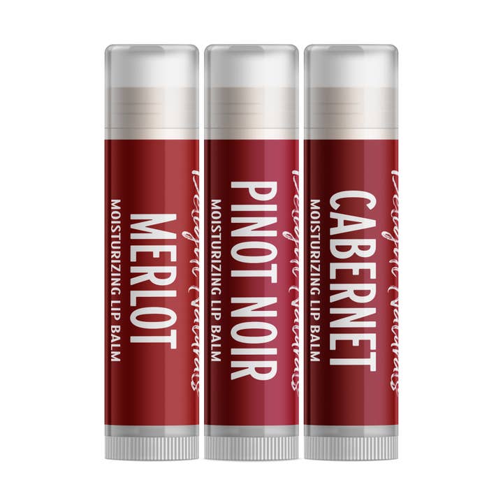 Delight Naturals - Wholesale Lip balm set - Red Wine Lip Balm Set